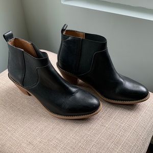 Black Leather Ankle Boots